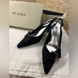 St. John Black Ladies Heels - Size 8.5